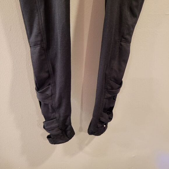 Free People Cutout Brushed Workout Leggings Black Size XS - Picture 3 of 8